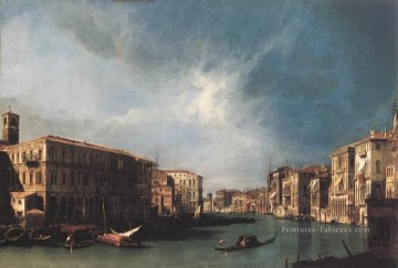 Le Grand Canal de Rialto vers le Canaletto Nord Peinture à l'huile